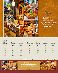 Der Cottbuser Gutscheinkalender 2023 Kalenderblatt Jaipur Cottbus
