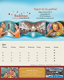 Kalenderblatt Badehaus Nordhausen